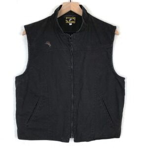 WYOMING TRADERS Cotton Canvas Concealed Carry Holster Vest Sz L Black Western